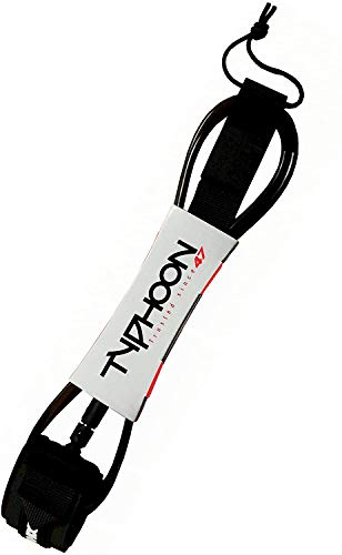 Typhoon 7mm Surfboard Leash 2021 - Black 6 Foot