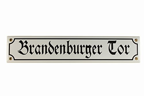 Strassenschild Brandenburger Tor 40x8 cm Emaille Schild Berlin Souvenir berliner Mauer Andenken