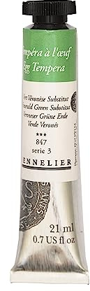 Sennelier Tempera Paint, 21ml, Emerald Green S3