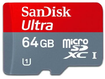 SanDisk Mobile Ultra microSDXC 64 GB UHS-I Class 10 Memory Card 30 MB/s + SD Adapter + Memory Zone App (SDSDQU-032G-U46A)