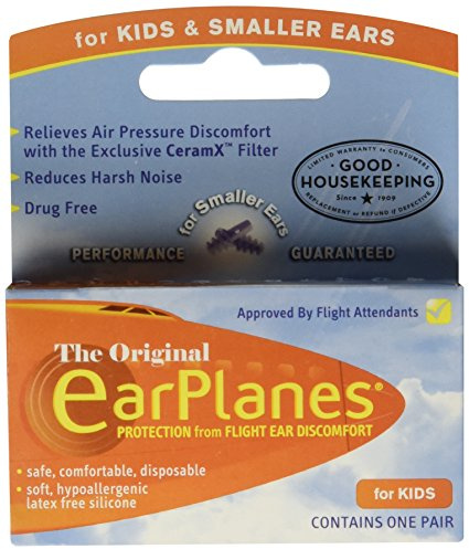 Earplanes Kinder-Ohrstöpsel, 1 Paar/Packung