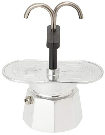 Bialetti Mini Express Espresso Maker for 2 Cups, Aluminium, Silver, 30 x 20 x 15 cm