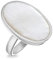 Tuscany Silver Damen Oval Mother of Pearl Ring Sterling Silber 23mm x 15mm Weiß P