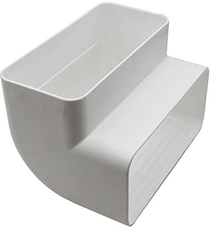 Kair 90 Degree Vertical Elbow Bend 150mm x 70mm - 6 x 3 inch Rectangular Plastic Ducting Adaptor