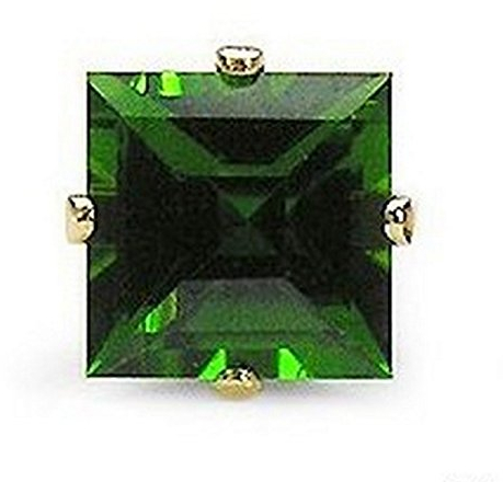 Schmuck-Schmidt-Herren/Männer Ohrring/Ohrstecker-Russischer Chromdiopsid-0,68 Karat