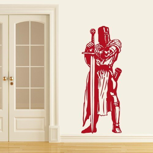 wandtattoo-factory Ritter Wache - 140 x 50cm - Farbe: Grün