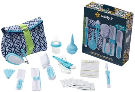 Safety 1st Deluxe Baby Healthcare and Grooming Kit, Arctic Blue, Newborn Baby Essentials, One Size, 25 Pieces