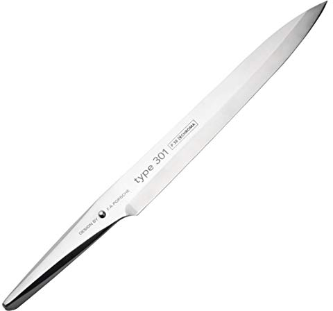 Chroma Messer Type 301, P-38, Design by F.A. Porsche, mit 24 cm Klinge, Extra scharfes Sashimi Messer, professionelles Küchenmesser mit ergonomischem Griff
