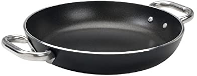 Pentole Agnelli Alsa2110ss24 - Tegame In Alluminio Antiaderente 5mm Con 2 Maniglie, Nero, 24 Cm, 1 Pezzo