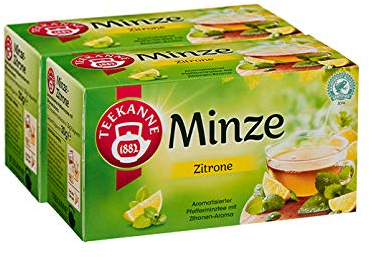TEEKANNE Minze Zitrone (mint lemon) / 2x 20 tea bags / fresh + direct german-import by Teekanne GmbH & Co. KG