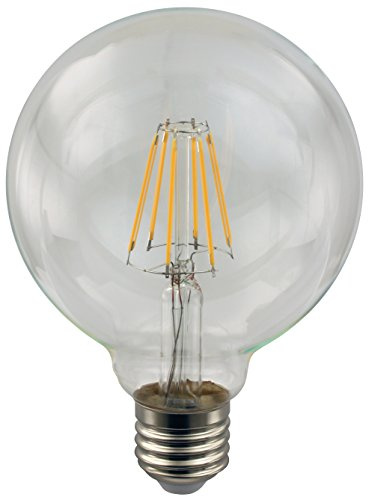 AdLuminis LED Fadenlampe G95 Globe E27 Fassung, klar, 4W 400 Lumen, Energieklasse A++, Energiesparlampe ersetzt 35 W Glühlampe