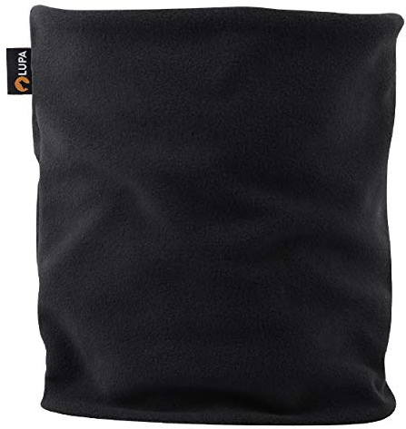 Lupa Handmade Unisex Doppellagiger Micro-Fleece-Halswärmer – Halsgamaschen für Männer – Winter-Halswärmer für Frauen (schwarz)