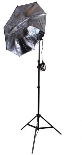 moderntex Studioset Dauerlicht Tageslichtlampe 85W (= ~450W) mit Reflexschirm und Stativ