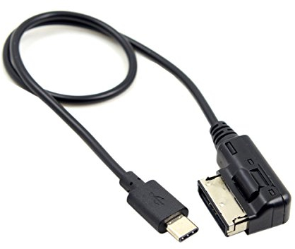 JSER Ladekabel AMI MDI auf USB-C/USB 3.1, für Autos, für MacBook & Chromebook Laptop