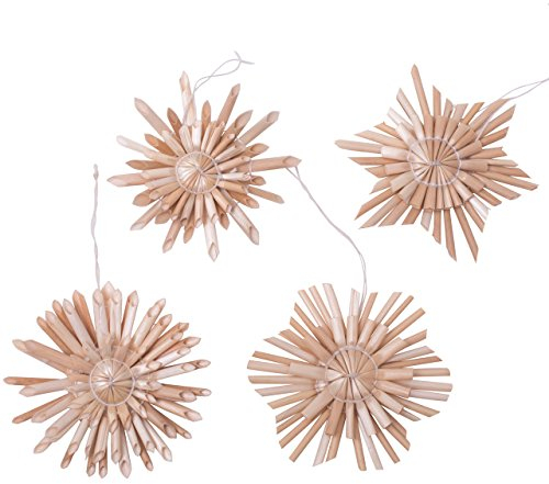 23 Strohsterne als Christbaumschmuck, Weihnachtsbaumanhänger