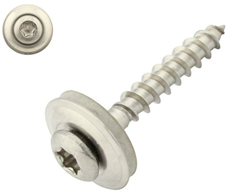 100 Stück Spenglerschrauben mit Dichtscheibe 15mm Torx 4,5x35 DIN 7995 Edelstahl A2 V2A