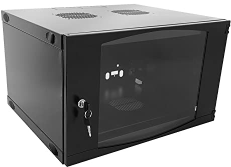 Rising 6U 9U 12U 15U 18U 22U Wall Mount Network Server Cabinet Rack Enclosure Plexiglass Door Lock 450mm-600mm Deep (6U)