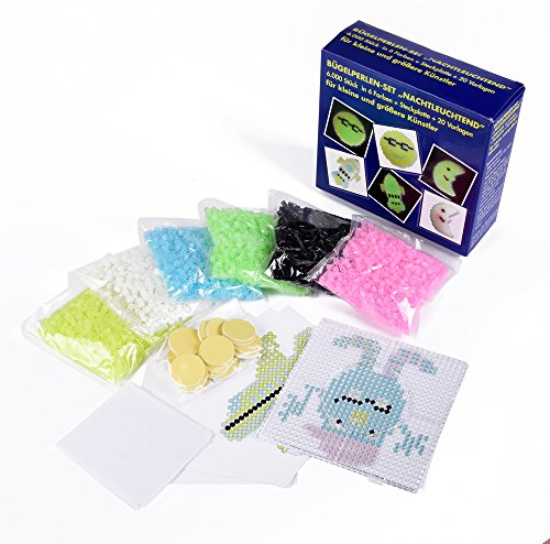 ewtshop® Juego de 6000 cuentas para planchar (6000 unidades, 6 colores, placa universal + 20 plantillas)