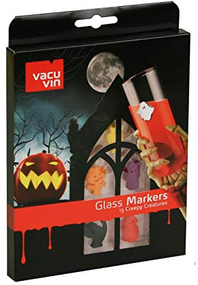 Vacu Vin Glass Markers Creepy Creatures - Set of 13