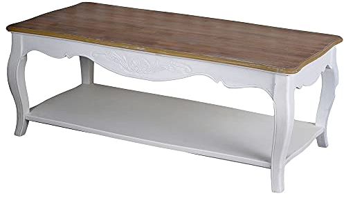 CouchTisch „Villa Basile“ – Shabby-Vintage Landhausstil, massives Holz, 120x60 cm HMA07 Palazzo Exklusiv