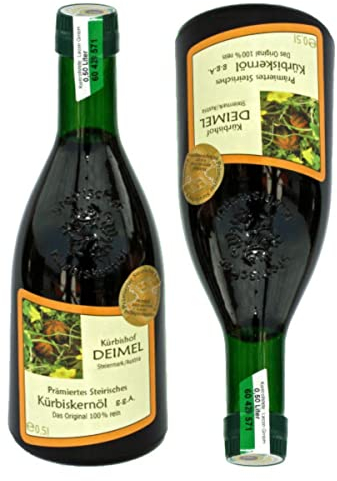 Kürbishof DEIMEL Steiermark/Austria - Olio di semi di zucca originale della Stiria in Austria - 2 x 500ml - Direttamente dal produttore