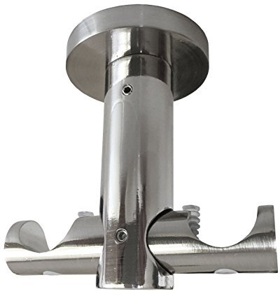 Träger Deckenmontage Deckenträger Dachschräge 2 läufig, Edelstahl-Optik, für 20 mm Rundrohre