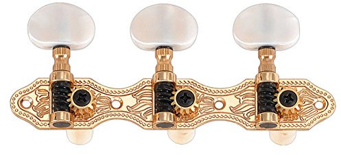 Golden Gate F-2110 Stimmgerät für Konzertgitarre, 2 Planks (3+3), Gold/Schwarz