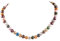 Collier de Perles Multicolores pour Femmes et Hommes | Collier de Perles d'Eau Douce 8-9mm - 45cm avec Rallonge de 5cm