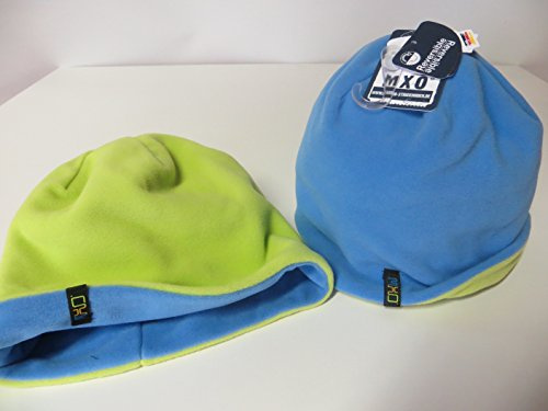 MaxiMo KIDS Helmbeanie, Wendebeanie, planet/hellgrün, Fleece, 100% CO (55)