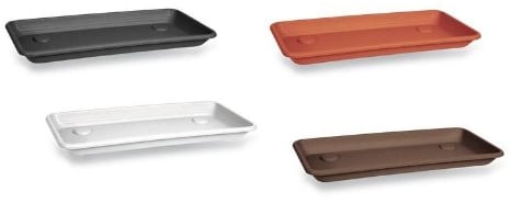 Blim Anthea Sottovaso Rettangolare per fioriera, Bianco, 60 cm