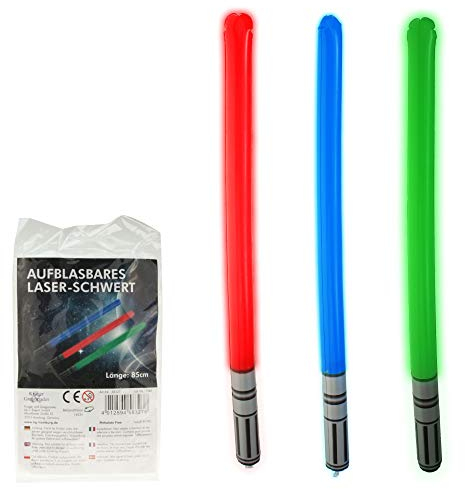 1 Stück aufblasbares Laser Schwert 85 cm, Laserschwert, Laser-Schwert, Schwert aufblasbar
