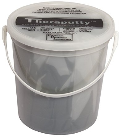 CanDo Antimikrobielle CanDo TheraPutty-Knetmasse - 2,2 kg - schwarz (sehr schwer)