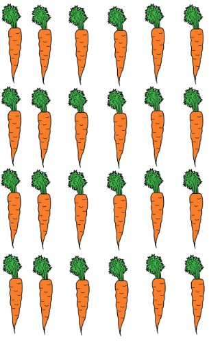 Anglesit Pre-cut Carrots Edible Rice/Wafer Paper Cupcake Toppers Birthday Party Cake Decorations