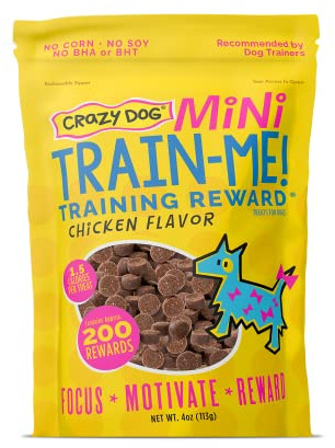 Crazy Dog Train-Me! Training Reward Mini Dog Treats , 4 Ounce (Pack of 1)