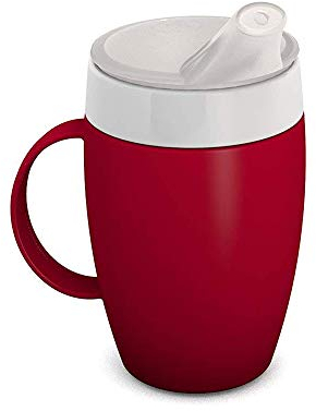 Ornamin Becher mit Trink-Trick mit Schnabelaufsatz, rot