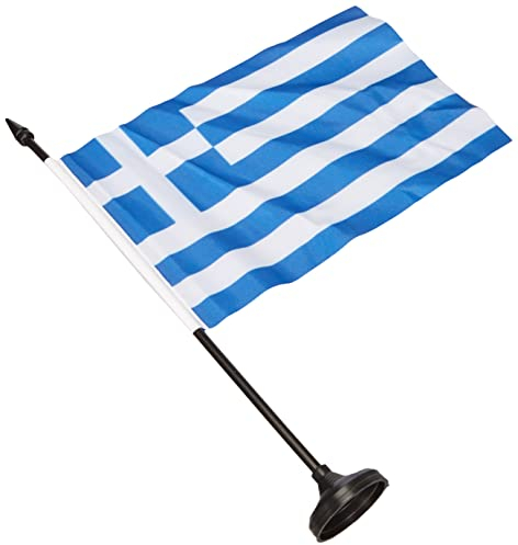 AZ FLAG Bandiera Da Tavolo Grecia 21x14 cm - Piccola Bandierina Greca 14 x 21 cm