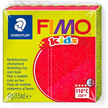 Modelliermasse Fimo glitter rot STAEDTLER 8030212 Kids 42g