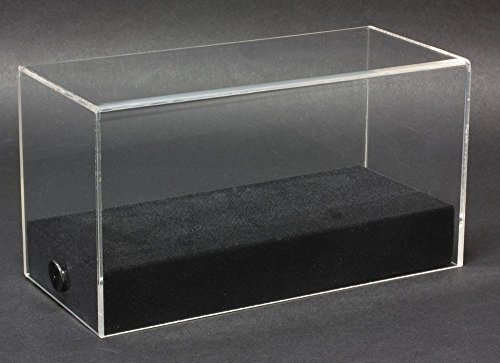 Safe 5289 Präsentations-Cube aus Acrylglas – Staubgeschützte Vitrine mit schwarzem Velours-Holzsockel, ideal für Sammlerstücke (100 x 50 x 60 mm)