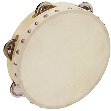 DIMAVERY DTH-806 Tamburin 20 cm | Klangvolles Tamburin mit 6 Schellen