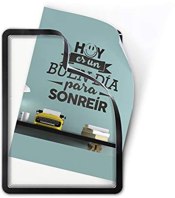 TVIEW BY TARIFOLD Sachet de 2 Pochettes Magneto cadre noir A4 dos adhésif repositionnable 24,2 x 32,9 x 0,02 cm