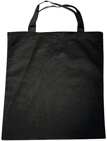 Rayher 38705576 Baumwoll- Tragetasche, 38x42cm, schwarz