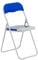 Harbour Housewares Farbiger, gepolsterter Klappstuhl - Blau - 1 Stück - Easy Store, Faltbarer Schreibtischstuhl mit Metallrahmen für Büro, Esszimmer, Küche