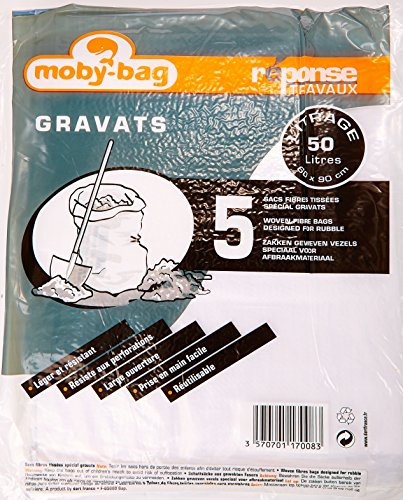 dart france Sacs Poubelle X 5 PP Tisse Gros Travaux de 5 Sacs - Lot de 3