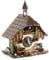 Eble Kuckucksuhr Kuckuckuhr Echtholz NEU batteriebetriebenes Quartzwerk Kuckuckruf Tischuhr Schwarzwaldhaus 28cm- 22307