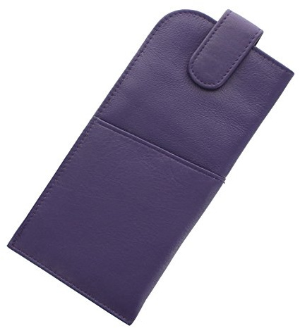 Mala Leather Étui à Lunettes en Cuir Nappa Souple et Mince avec Fermeture Languette 5104_14m