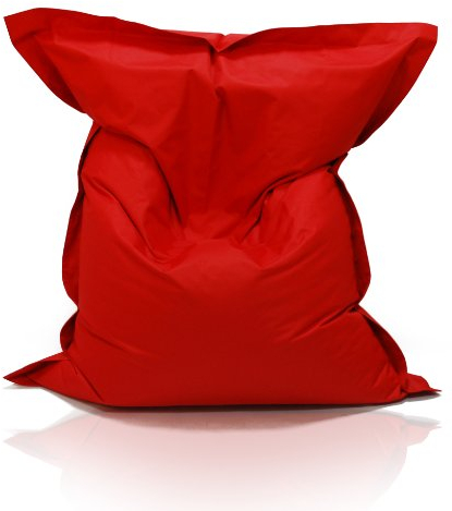 Kinzler S-10137/32 XXL Riesensitzsack, 140x180 cm, neue Styroporkügelchen, Sitzsack Outdoor Indoor, in vielen verschiedenen Farben, mit Innensack, rot