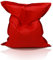 Kinzler S-10137/32 XXL Riesensitzsack, 140x180 cm, neue Styroporkügelchen, Sitzsack Outdoor Indoor, in vielen verschiedenen Farben, mit Innensack, rot