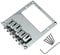 KAISH Tele-Humbucker Bridge für Telecaster/Tele Gitarre, Chrome, Gitarrenbrücke, 412429031