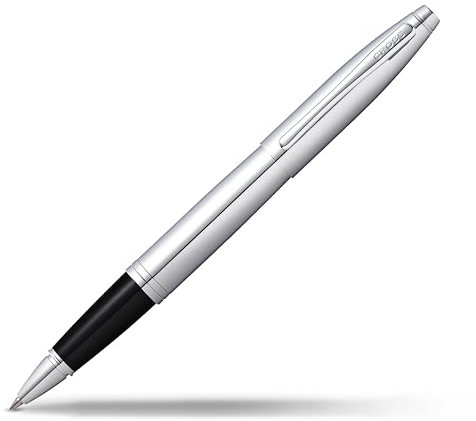 Cross Calais Rollerball (poliertes Chrom, Schreibfarbe: schwarz, inkl. Geschenkbox) Glanz-Chrom