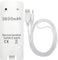 OSTENT 3600mAh Batteria Ricaricabile Cavo di Ricarica per Telecomando Nintendo Wii - Bianco